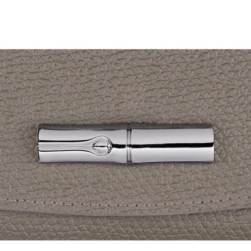 Turtledove Grey Women's Longchamp Roseau Wallets | 42967-EAWD