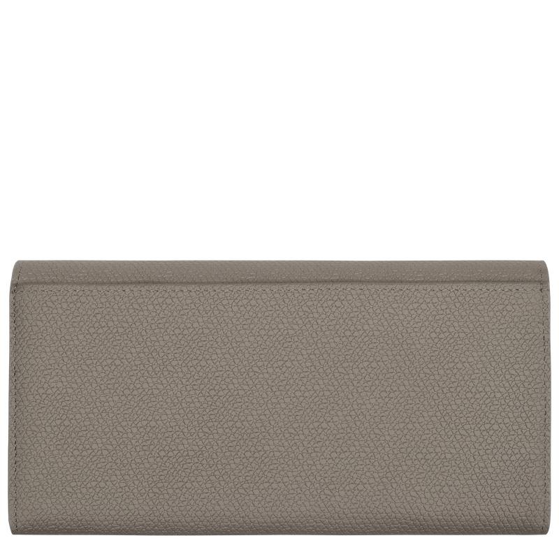 Turtledove Grey Women's Longchamp Roseau Continental Wallets | 89354-ARKL