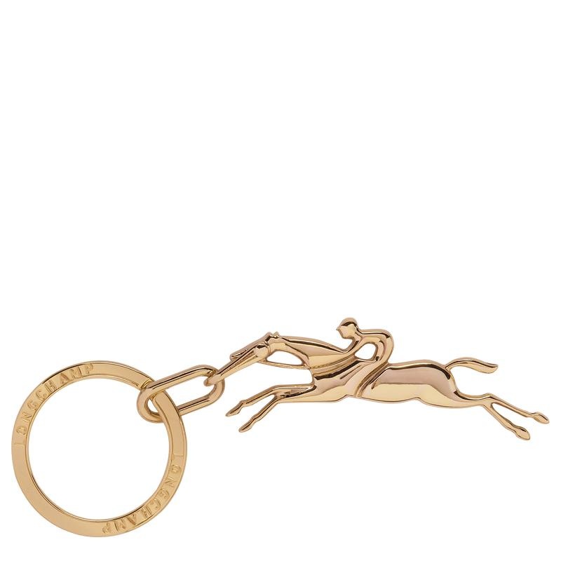 Very pale gold Men\'s Longchamp Cavalier Key Rings | 93417-LMUA