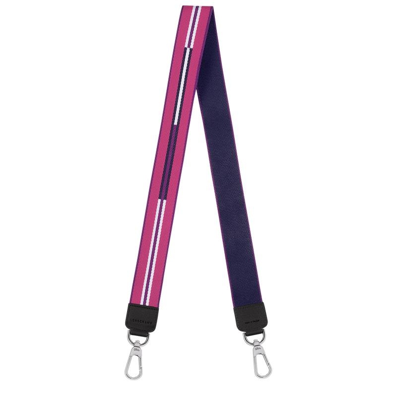 Violet Purple Men\'s Longchamp Rayures Shoulder Straps | 46591-TNLP