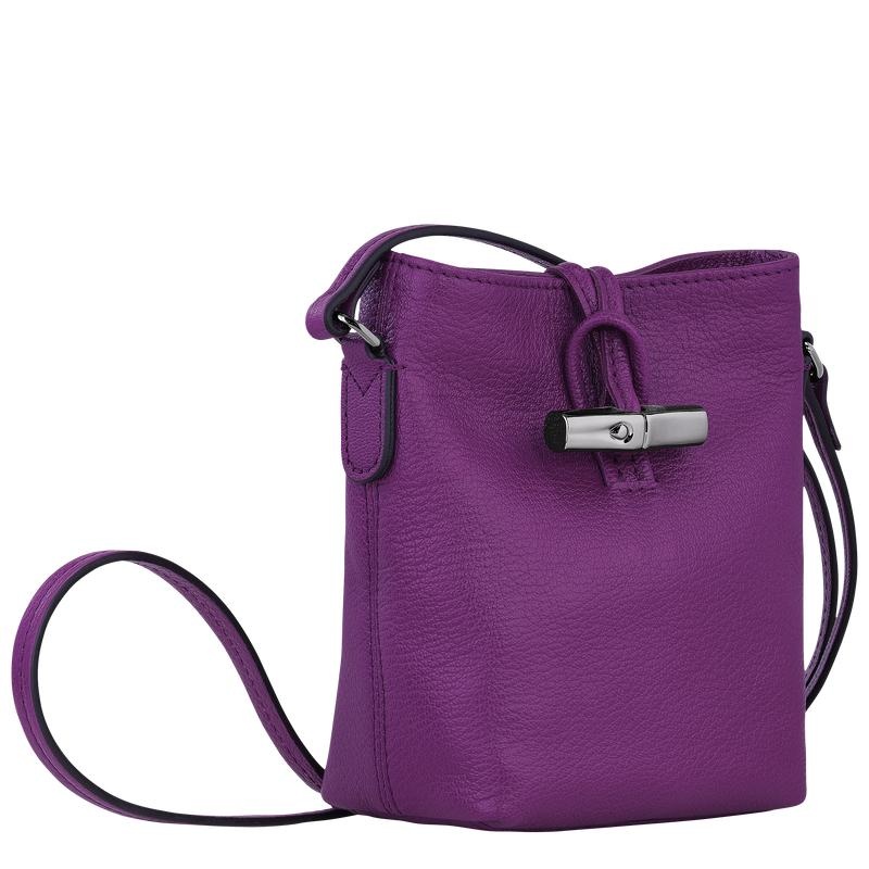Violet Purple Women's Longchamp Roseau XS Crossbody Bags | 54081-OUJN