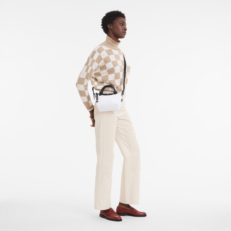 White Men's Longchamp Le Pliage Energy XS Handbags | 28691-JXRK